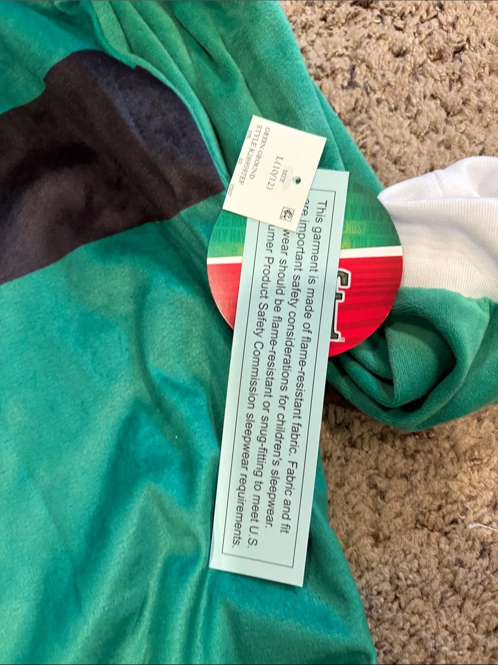 Kids Green Elf pjs  with Hood 10/12